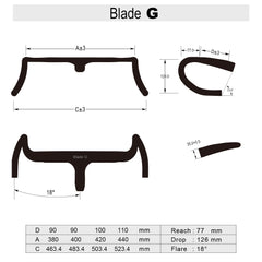 ICAN Integraed handlebar Blade-G  HBG05