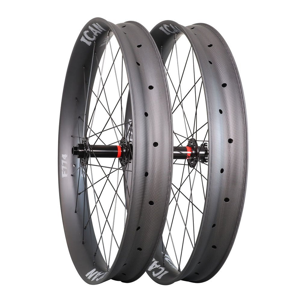 27.5er 80mm Width Carbon Tubeless Ready Fat Bike Wheels F774 | ICAN Wheels