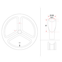 20 inch 451 disc brake tri spoke wheels  ICAN Wheels