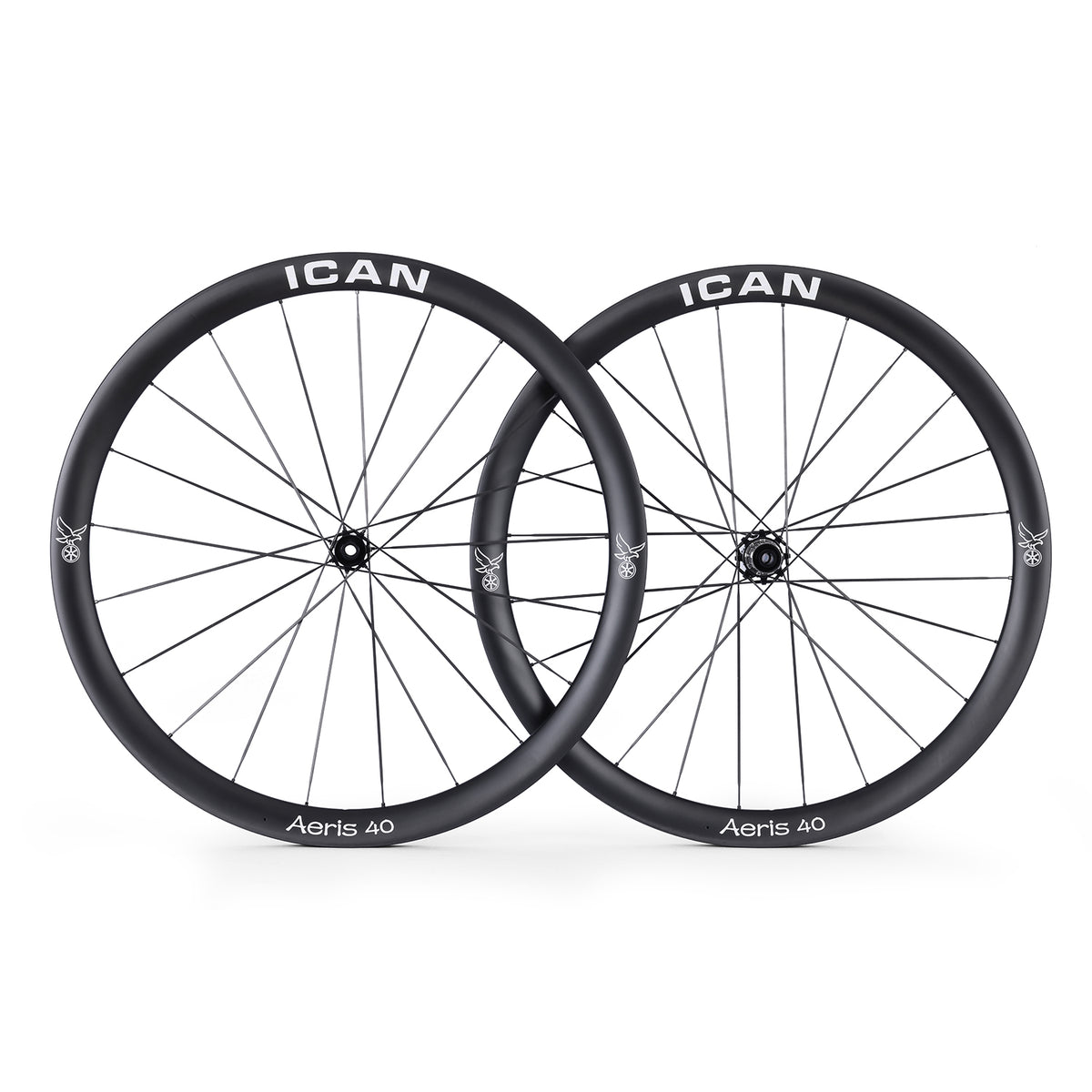 ICAN Aeris 40 disc carbone spoke wheelset 45T ratchet