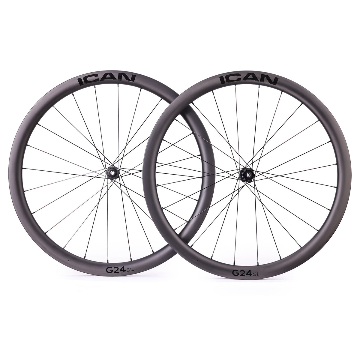 ICAN hooked gravel wheels 70C G24 SL with DT Swiss hubs