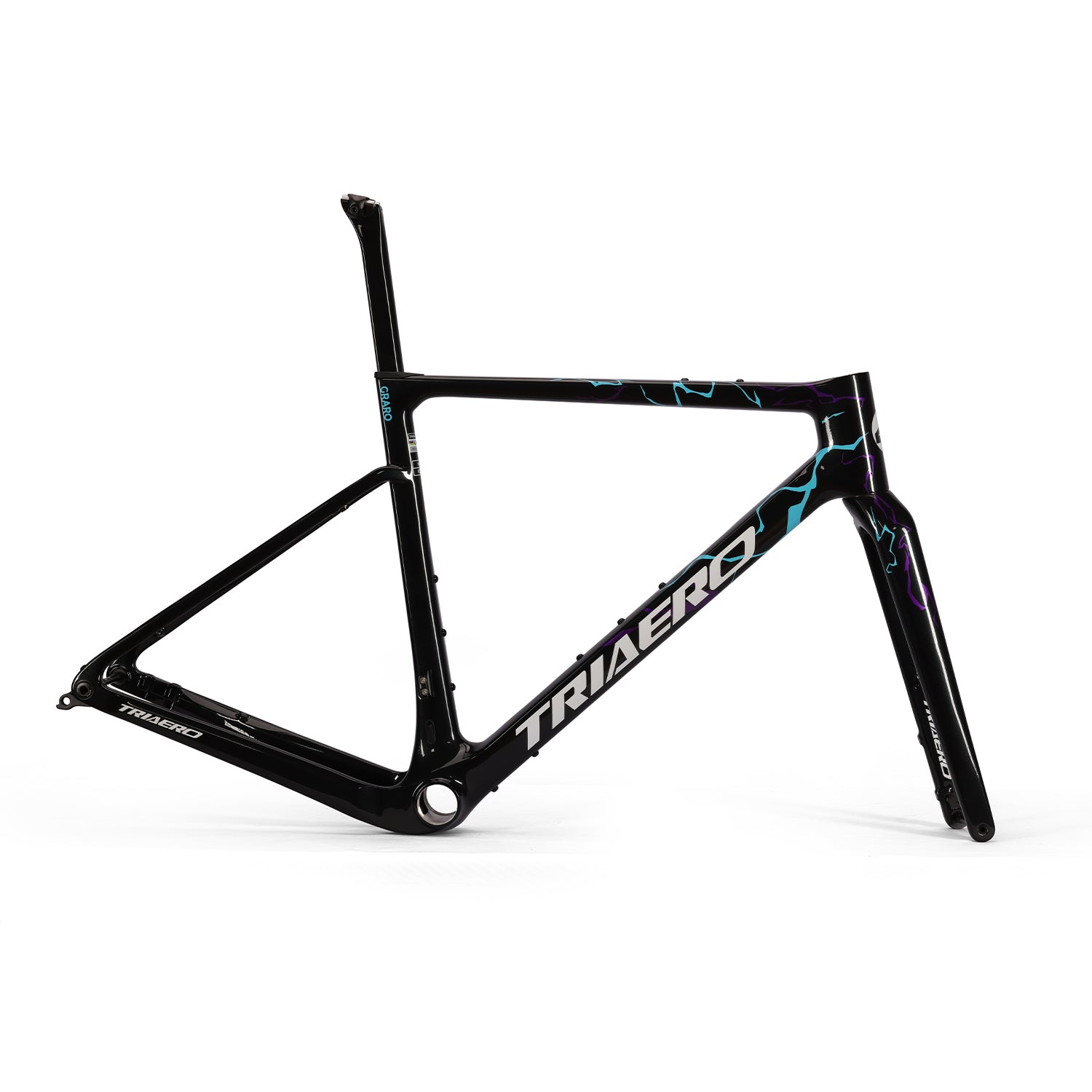 ICAN Graro UCI gravel bike frame without bolts 0mm offset seat post