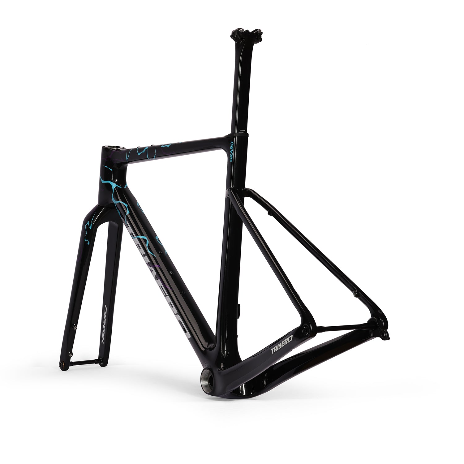 ICAN Graro UCI gravel bike frame without bolts 0mm offset seat post