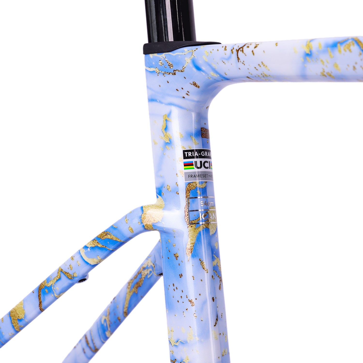 ICAN Graro UCI gravel bike frame without bolts 0mm offset seat post