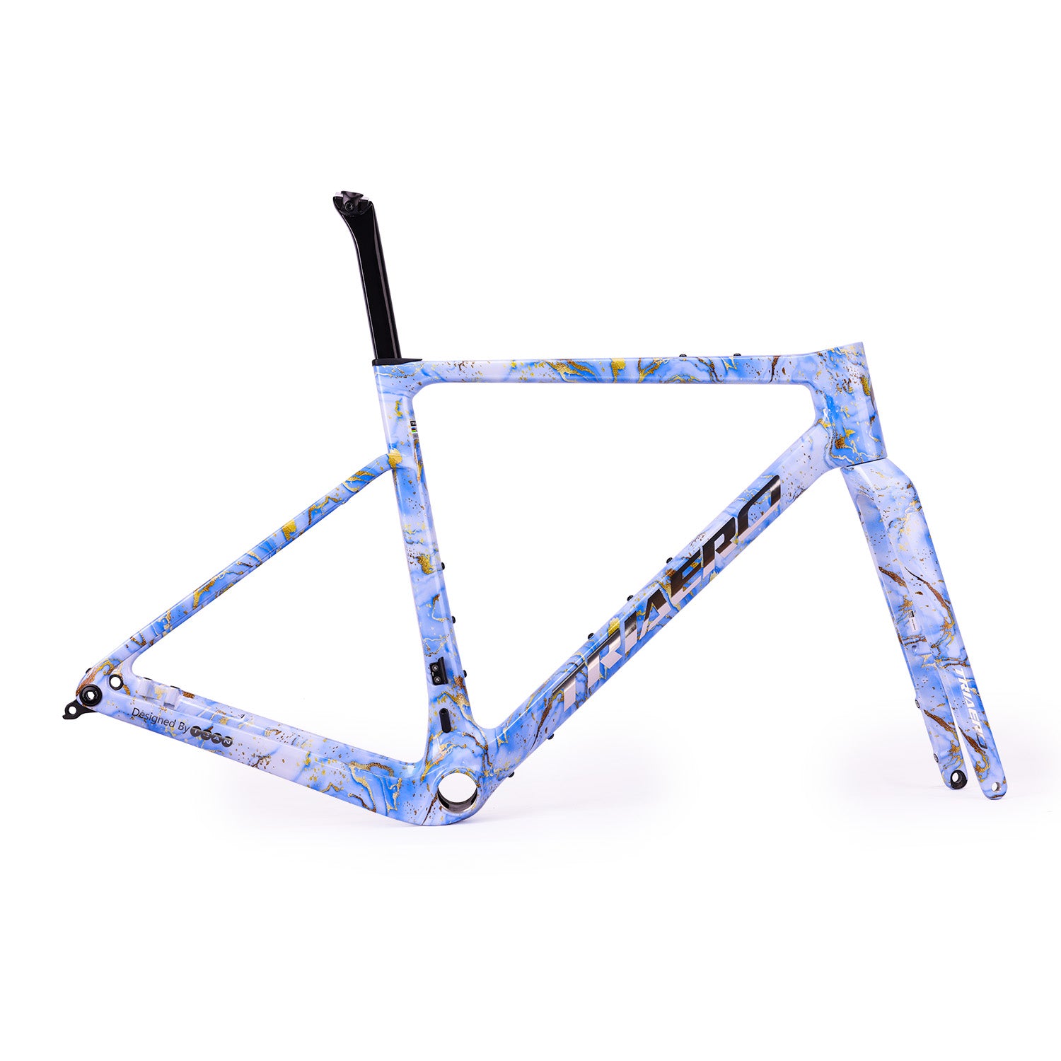 ICAN Graro UCI gravel bike frame without bolts 0mm offset seat post