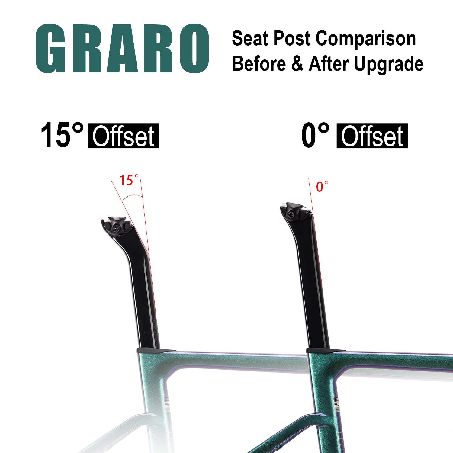 ICAN Graro UCI gravel bike frame without bolts 0mm offset seat post