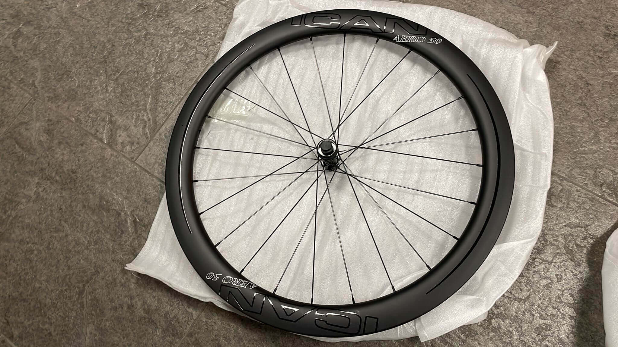 ICAN AERO 50 Disc Wheels Clincher Tubeless Ready D01 Hubs 12x100mm