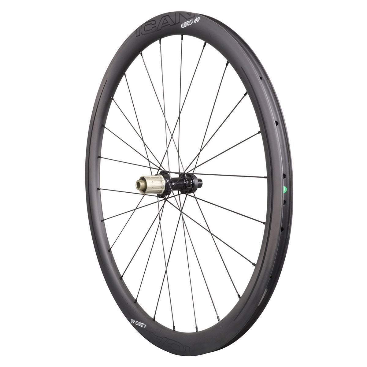 ICAN AERO 40 Road Disc Wheels Clincher Tubeless Ready Novatec