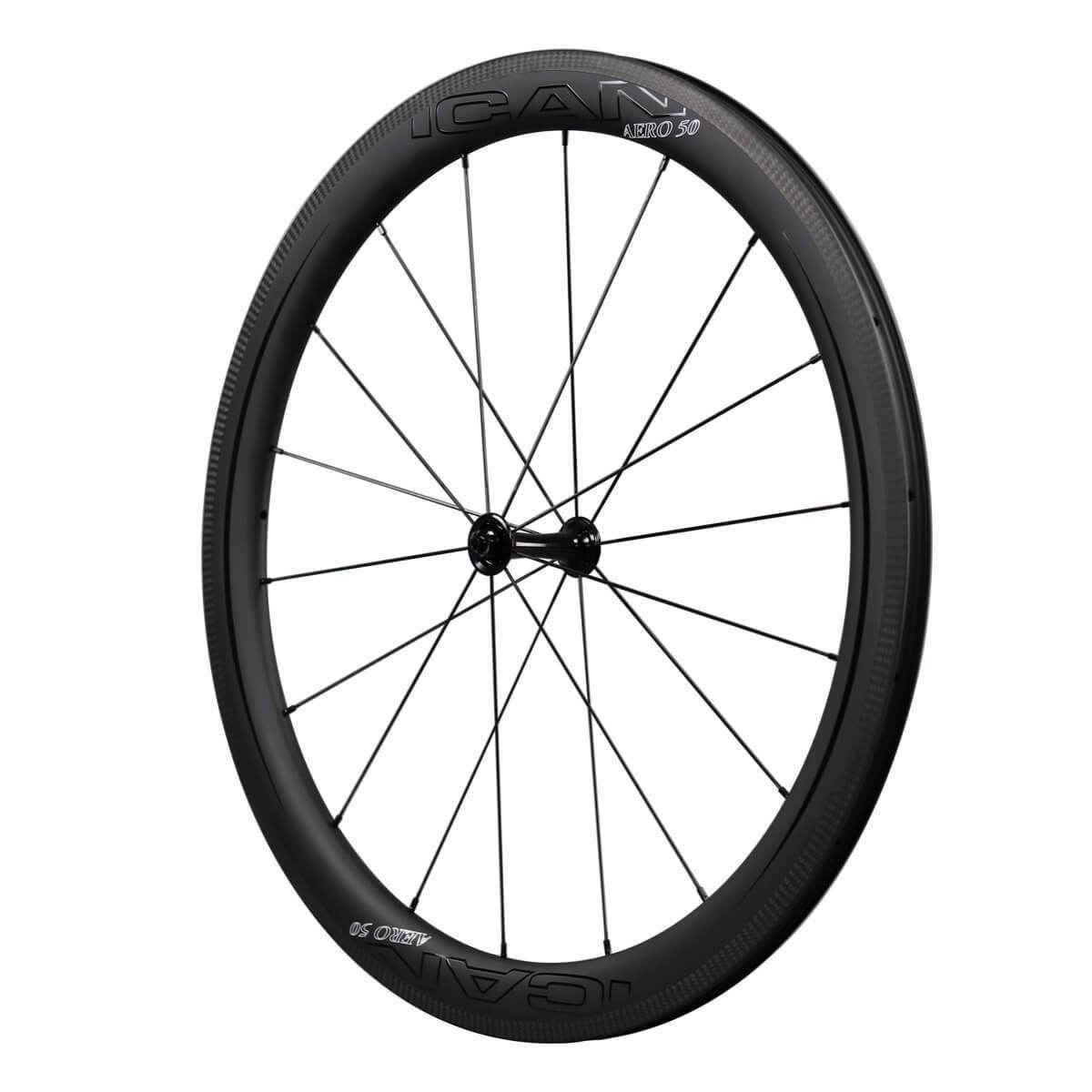 ICAN AERO 50 Road Bike Wheels Tubeless Ready Rim Brake | ICAN Wheels